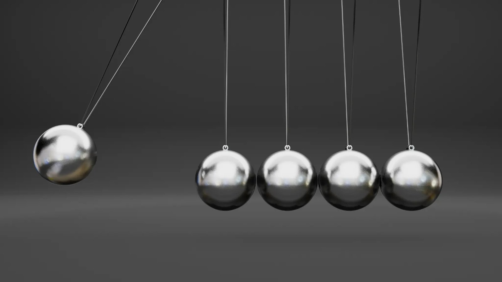 牛頓擺金屬球擺動示範動量與能量守恆——PhysicsBowl 物理碗涵蓋力學、電磁學等廣泛物理範疇