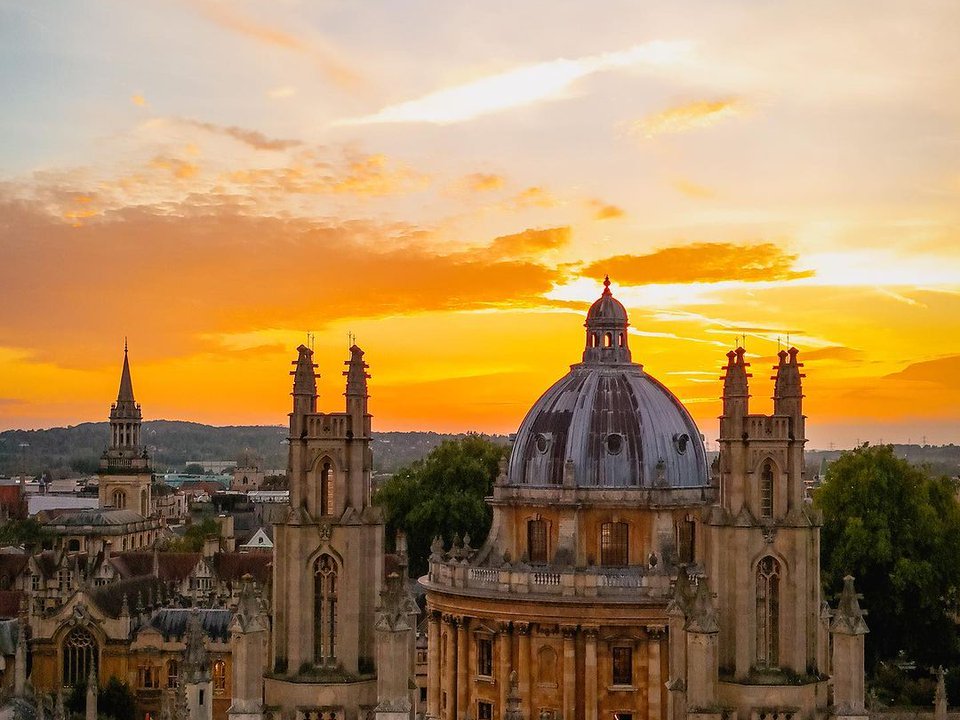 牛津大學 Radcliffe Camera 黃昏景色